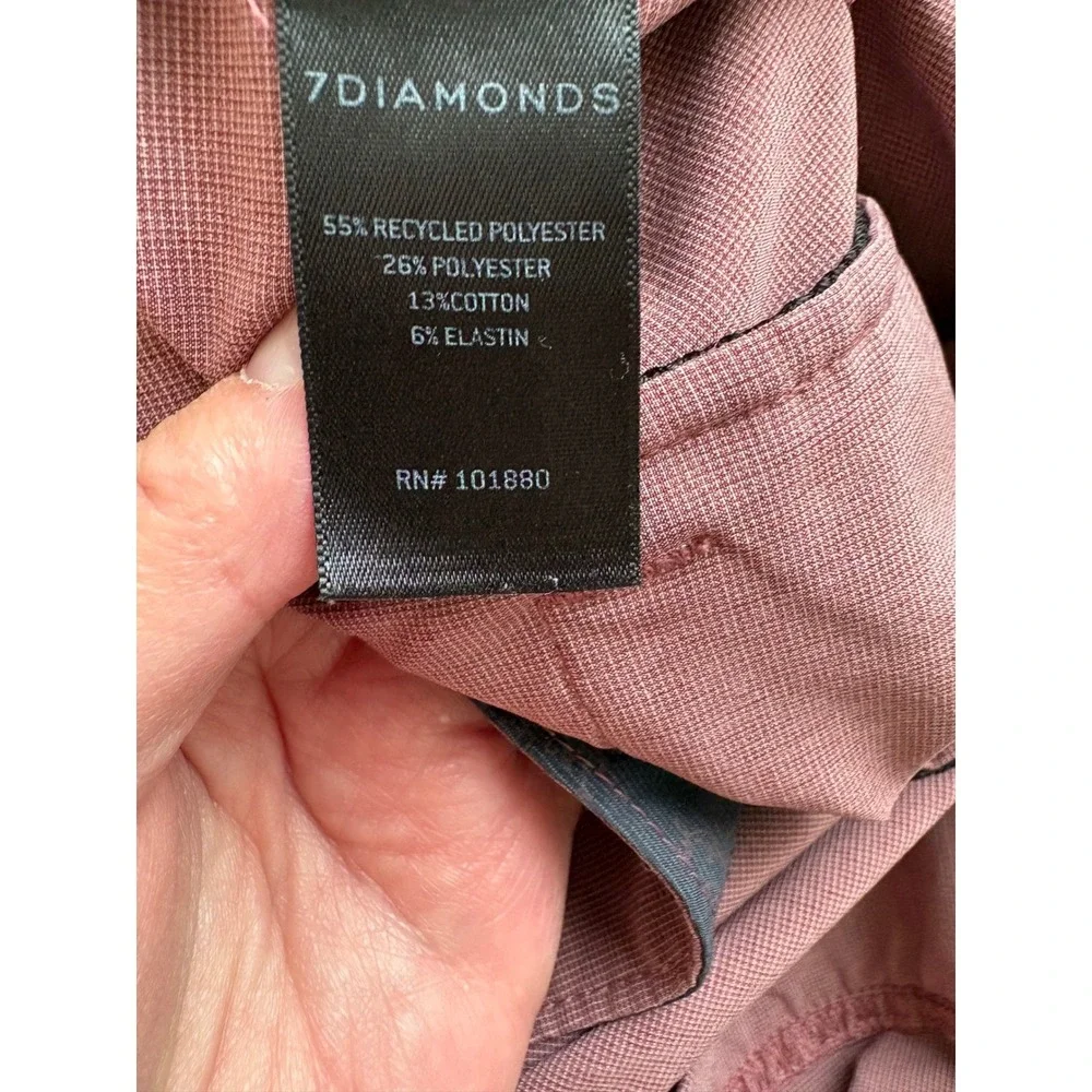 7 Diamonds Performance Dynamic Shorts Mens 40 Mauve Pink Golf Stretch STS-1178‎